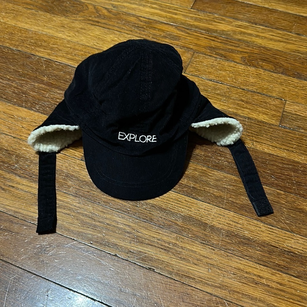 Zara Accessories Kids “Explore” Trapper Style Hat, Corduroy, Toddler